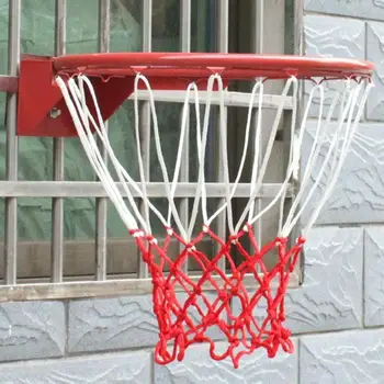 2 шт. Полезная Простая в установке баскетбольная сетка Износостойкая, устойчивая к атмосферным воздействиям Красно-бело-синяя трехцветная сетка для баскетбольного кольца