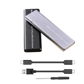 USB 3.1 к M.2 NVME PCIe SSD Корпус NVMe M Ключ-адаптер Type C 10 Гбит/с Gen2 Для SAMSUNG Intel KingSpec NVMe m2 SSD