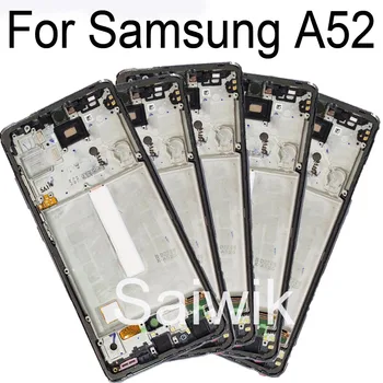 Оптовая продажа 2/3/5/10 шт. /лот Для Samsung A52 4G A525 ЖК-дисплей с сенсорным экраном В сборе С рамкой A52 5G A526 A52S