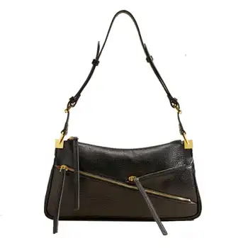 2024 Новая женская сумка через плечо, сумки на трех молниях для женщин, сумки из натуральной кожи, Роскошная дизайнерская сумка Sac De Luxe Femme Hand Bag