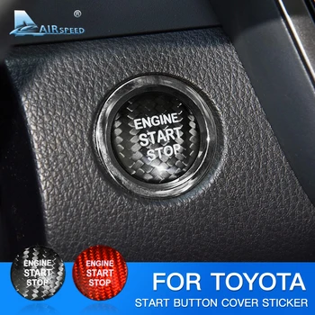 Наклейка на Кнопку Запуска Двигателя Автомобиля AIRSPEED Carbon Fiber для Toyota 86 Corolla Avalon Crown Vios Rav4 C-HR Alphard Camry