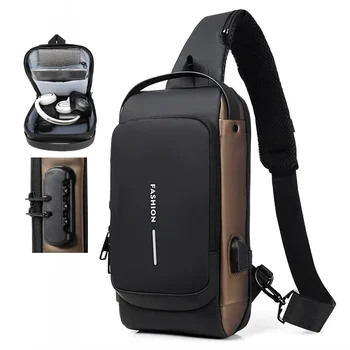 Пакет, мужская нагрудная сумка-слинг, многофункциональная сумка для путешествий через плечо, мужская сумка-мессенджер, боковая мужская сумка, нагрудная USB-мотоциклетная
