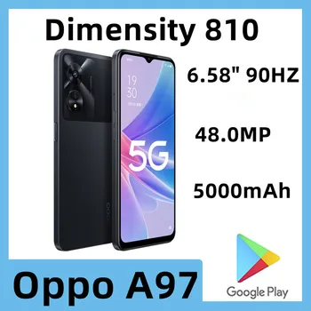 Оригинальный Oppo A97 5G Мобильный Телефон Dimensity 810 Восьмиядерный Android 12,0 Отпечаток пальца 6,58 