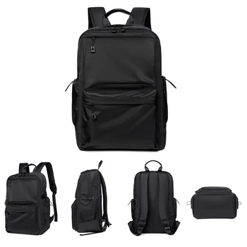 Мужской модный повседневный рюкзак, однотонный водонепроницаемый 15,6-дюймовый рюкзак для ноутбука, легкий и удобный рюкзак для путешествий