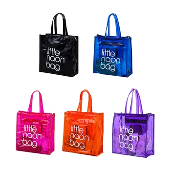 Прозрачная сумочка из ПВХ карамельного цвета, прозрачная сумочка большой емкости, водонепроницаемая сумка на плечо, женские сумки для покупок, Летний пляжный клатч