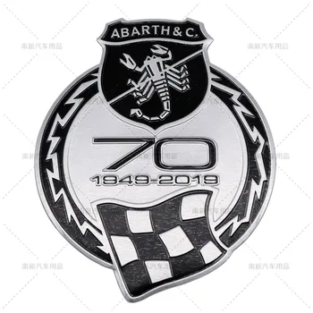 3D Металлический значок в виде Скорпиона, логотип, эмблема для автомобиля Fiat 500 Abarth 500 595 70 Anniversario, металлические наклейки на автомобиль