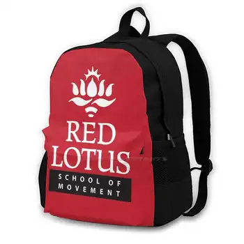 Школа Красного Лотоса (Полный Логотип) Школьная Сумка Большой Емкости Рюкзак Для Ноутбука 15 Дюймов Red Lotus Wing Chun Wing Tsun Ving Tsun Tai Chi