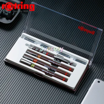 Набор Изографов Rotring, Технические Ручки + Аксессуары, Высокоточные Технические ручки с Многоразовыми чернилами, Износостойкие