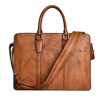 винтажный высококачественный мужской портфель из натуральной кожи, деловая сумка для ноутбука, роскошные офисные сумки-мессенджеры из воловьей кожи через плечо