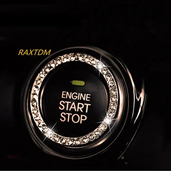 Брелок для Ключей Зажигания Crystal Car Engine Start Stop для Skoda Octavia A7 A5 Rapid Jaguar Mazda 3 6 CX-5 Hyundai Solaris I30 Tucson