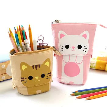 KDD Big Cat Креативный пенал для карандашей, Милые Студенческие пеналы, Сумки для ручек, Коробка для хранения, Школьные принадлежности для детей Большой емкости