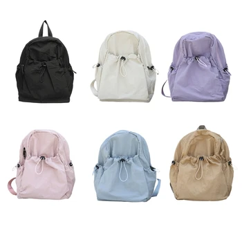 2023 Новый рюкзак с рюшами и завязками, повседневные дорожные сумки, Студенческая сумка для женщин, студенток, школьные сумки, сумки для книг через плечо