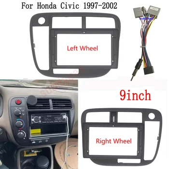 2 Din 9-Дюймовый Автомобильный Радиоприемник Для Установки DVD GPS Mp5 ABS PC Пластиковая Рамка Для Honda Civic 1996-2001 Dash Kit