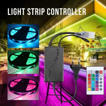 Практичный беспроводной контроллер мощностью 500 Вт, RGB LED контроллер с 4-контактными 24-клавишными пультами дистанционного управления для 5050 полосовых ленточных светильников