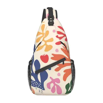 Сумки-слинги Matisse Flowers Art через плечо, маленькая нагрудная сумка, абстрактный коралловый рюкзак на плечо, рюкзак для пеших прогулок, Спортивная сумка для путешествий.