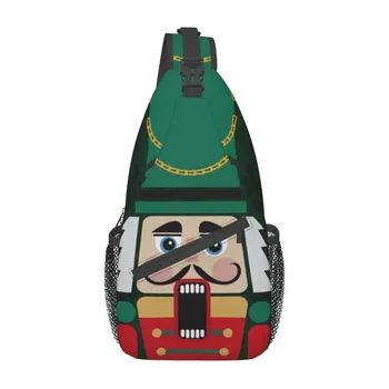 Кукла Щелкунчик Слинг Нагрудная сумка через плечо Мужская Крутая Мультяшная игрушка-солдатик Рождественский подарок Рюкзак на плечо для кемпинга, езды на велосипеде