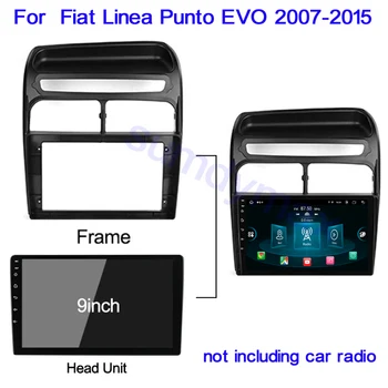 9-дюймовая рамка для автомобильного радиоприемника с большим экраном для Fiat Linea Punto EVO 2007-2015, отделка панели автомобиля, комплект панели приборной панели