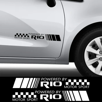 Для Kia Rio 3 4 X Line Боковые ПВХ Наклейки На Дверь Автомобиля Electric Graphics Stripes Kit Виниловая Пленка Декоративные Наклейки Тюнинг Автоаксессуаров