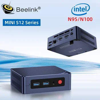 Beelink Mini S12 Pro Intel N100 Win 11 Intel 12th Gen N95 Мини-ПК 8 ГБ 256 ГБ SSD Настольный Мини-компьютер С поддержкой NVME SSD VS AK3V
