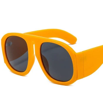 Роскошные оранжевые солнцезащитные очки большого размера, Винтажный женский бренд, дизайнерские солнцезащитные очки большого размера, Большие женские Элегантные оттенки