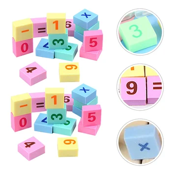 6 Коробок портативных ластиков Мини-Ластики Маленькие Ластики Детские Математические Ластики Цифровые ластики в подарок