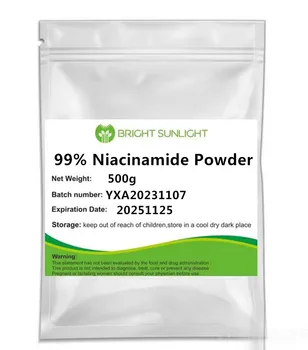 99%-ный порошок витамина В3 с ниацинамидом, 500 г, добавляют в лосьон для наружного применения