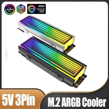 M.2 SSD Радиатор NVME NGFF M.2 2280 Твердотельный радиатор жесткого диска PC RGB Радиатор Пассивное рассеивание тепла Алюминиевое охлаждение