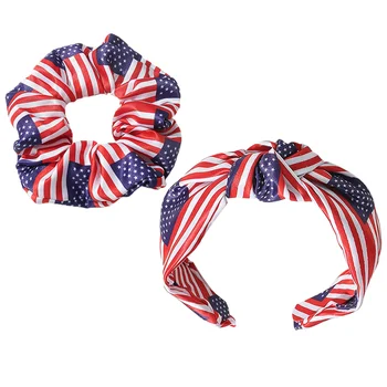 Повязка на голову в честь Дня независимости, Американский флаг, Обручи для волос, украшения, Мемориал головных уборов для косплея США