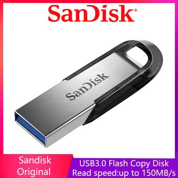 Флэш-накопитель SanDisk Ultra Flair USB 3.0 Pendrive 16G 32GB 64GB 128GB 256GB 512GB Флеш-накопитель Высокой Скорости до 150 МБ/ с Memory Stick