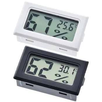 Мини-измеритель температуры с ЖК-дисплеем, маленькие измерители температуры и влажности без кабеля по Фаренгейту для теплиц, автомобилей, домашнего офиса