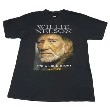 Винтажная футболка Willie Nelson Для Мужчин Среднего Размера, Легенда Музыки Кантри, Хипстер из Нэшвилла