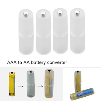 4шт Адаптер-преобразователь батареек размера ААА-АА Держатель батареек Прочный чехол Переключатель Адаптер-преобразователь батареек SP99