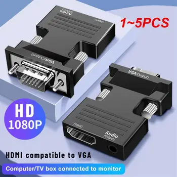 1-5 шт. Новый адаптер, совместимый с VGA/HDMI, конвертер 1080P HDMI-совместимый адаптер VGA для ПК, ноутбука и ТВ-проектора.