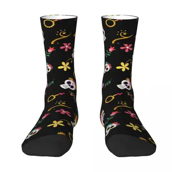 Оригинальные носки Dia De Los Muertos, зимние носки, короткие носки для мальчиков, Детские Носки, Женские