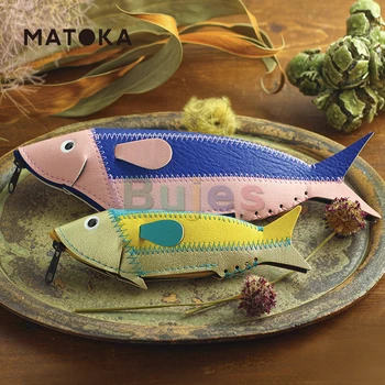 Подставка для карандашей в форме рыбы MATOKA, необычный пенал для ручек, детский материал, канцелярская сумка - держатель для ручек, школьные принадлежности