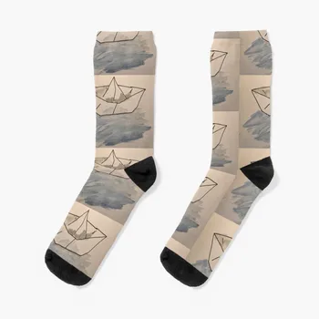Носки-бумажные кораблики чулки до щиколоток хлопчатобумажные носки Мужские носки Женские