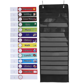 Прозрачная черная ткань Оксфорд Расписание домашних животных Карточка для заметок Календарь Маршрут Подвесная сумка Расписание занятий в классе Домашнее хозяйство