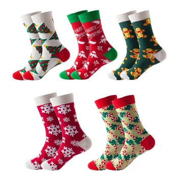 ViVisox Новое поступление, Рождественские, осенне-зимние, европейские, американские, INS, Модные чулки длиной до середины икры, Подарочные носки для праздничного сезона