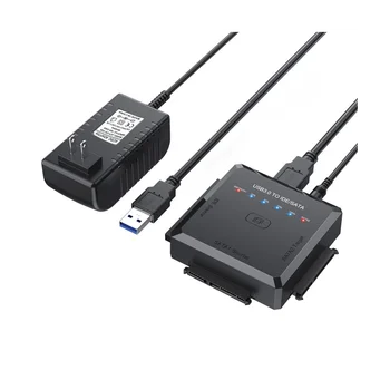 Адаптер USB 3.0 для SATA IDE, Подходит для 2,5-, 3,5-дюймового Жесткого диска, HDD / SSD Внешнего Кабельного адаптера со скоростью 5 Гбит /с EU Plug