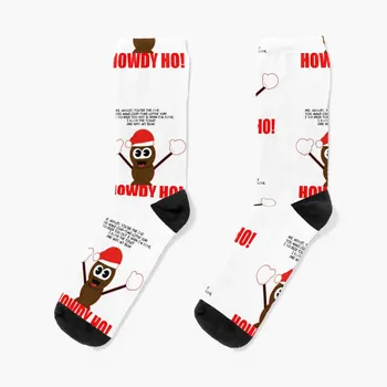 Два носка Mr. Howdy Ho (Черный текст), забавные носки для мужчин, счастливые носки для мужчин, мужские подарочные зимние носки для мужчин