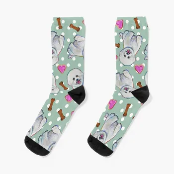 Забавные носки с рисунком Бишон-Фризе, носки для скалолазания, профессиональные носки для бега, роскошные носки, женские носки, мужские