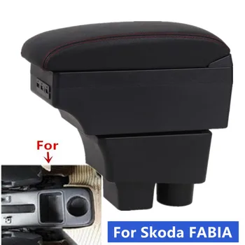 Для Skoda FABIA Подлокотник коробка для Skoda Fabia II 2008-2014 Автомобильный подлокотник Центральный ящик для хранения Дооснащенный автомобильными аксессуарами usb