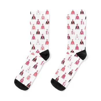 Шелковые носки для жокеев на скачках, розовые носки с румянами, носки с героями мультфильмов, рождественские носки, забавные носки, мужские носки для спорта и отдыха, женские