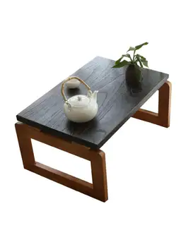 Японский складной чайный столик с ограничением по времени Журнальный столик на Балконе, столик из массива дерева, Маленький журнальный столик, Гостиная, Спальня