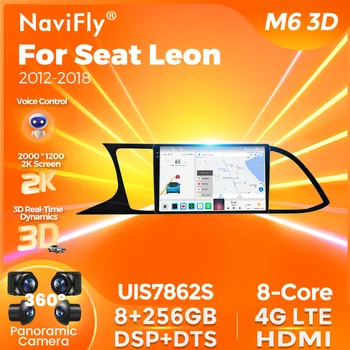 NaviFly M6 3D Беспроводное автомобильное радио Carplay Для Seat Leon 3 MK3 2012-2018 Android Автоматическая Навигация GPS Мультимедийный видеоплеер BT5.1