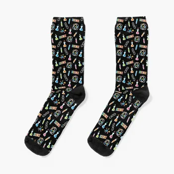 Носки с красочным рисунком для любителей науки, мужские хлопковые высококачественные зимние термоноски crazy Socks для девочек, Мужские