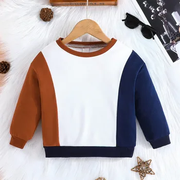 Детская модная толстовка в европейском и американском стиле, Корейская версия Весенне-осеннего повседневного пуловера для мальчиков, Детская одежда, свитшоты для мальчиков