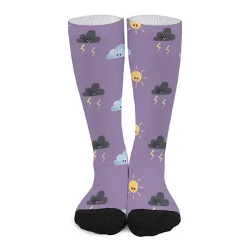 Носки с изображением значка погоды, детские носки, мужские носки в стиле хип-хоп с принтом