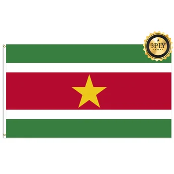 Двойной флаг Суринама с кремом для загара 90 x 150 фестивальных флагов, фанатов-овсянок, уличных флагов