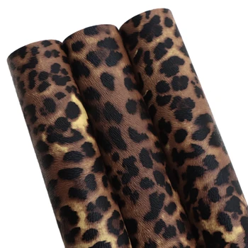 Листы искусственной кожи с леопардовым рисунком, блестящая пушистая голографическая синтетическая кожа, ткань 20x33 см для сережек, бантов для волос, поделок.